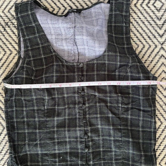 Corduroy Sleeveless Crop Top in Plaid (part of matching set) - Picture 4 of 5